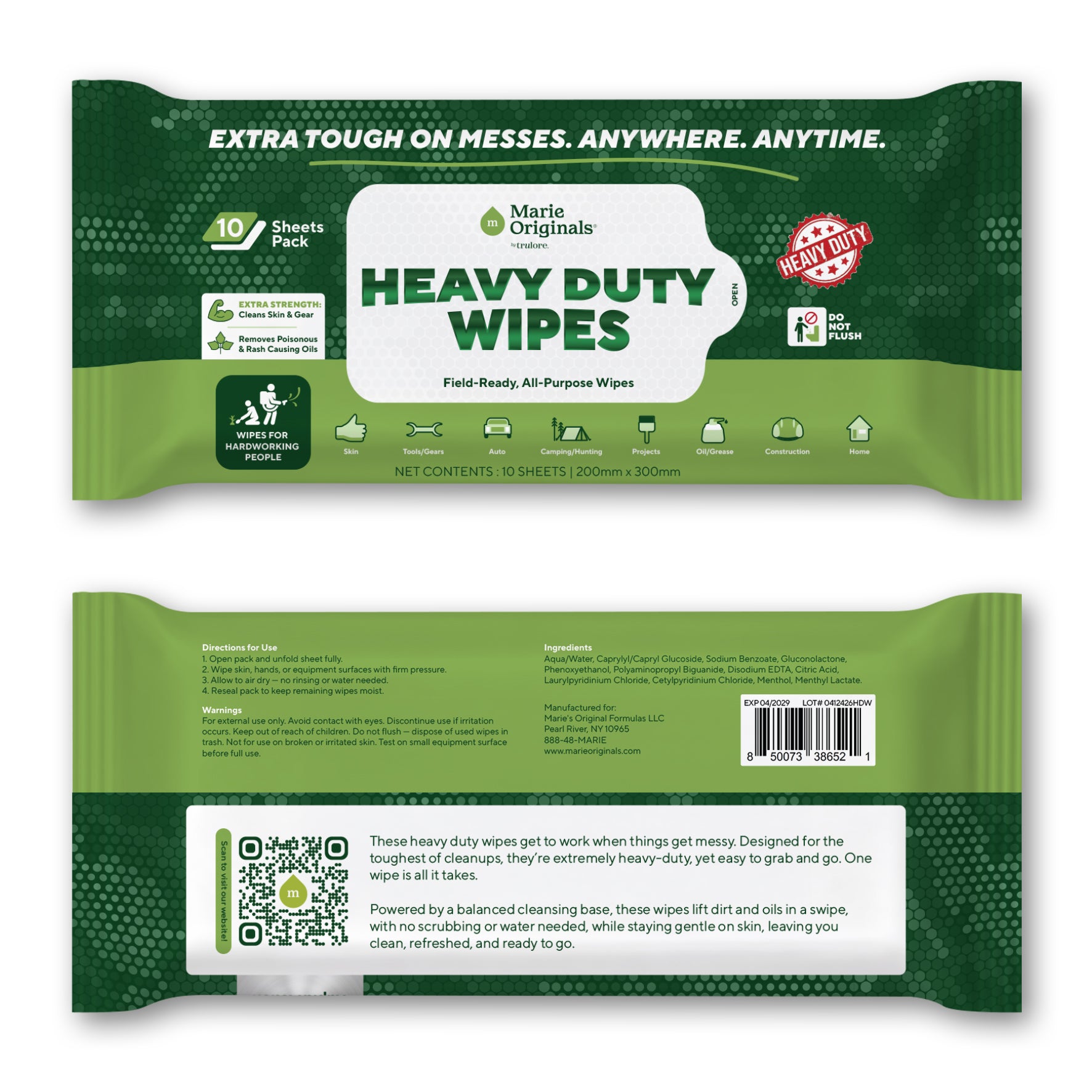 Heavy Duty Outdoor Wipes