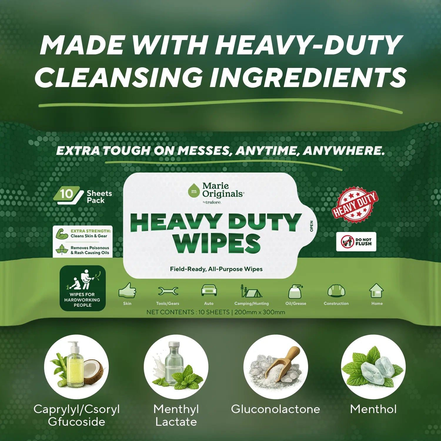 Heavy Duty Outdoor Wipes
