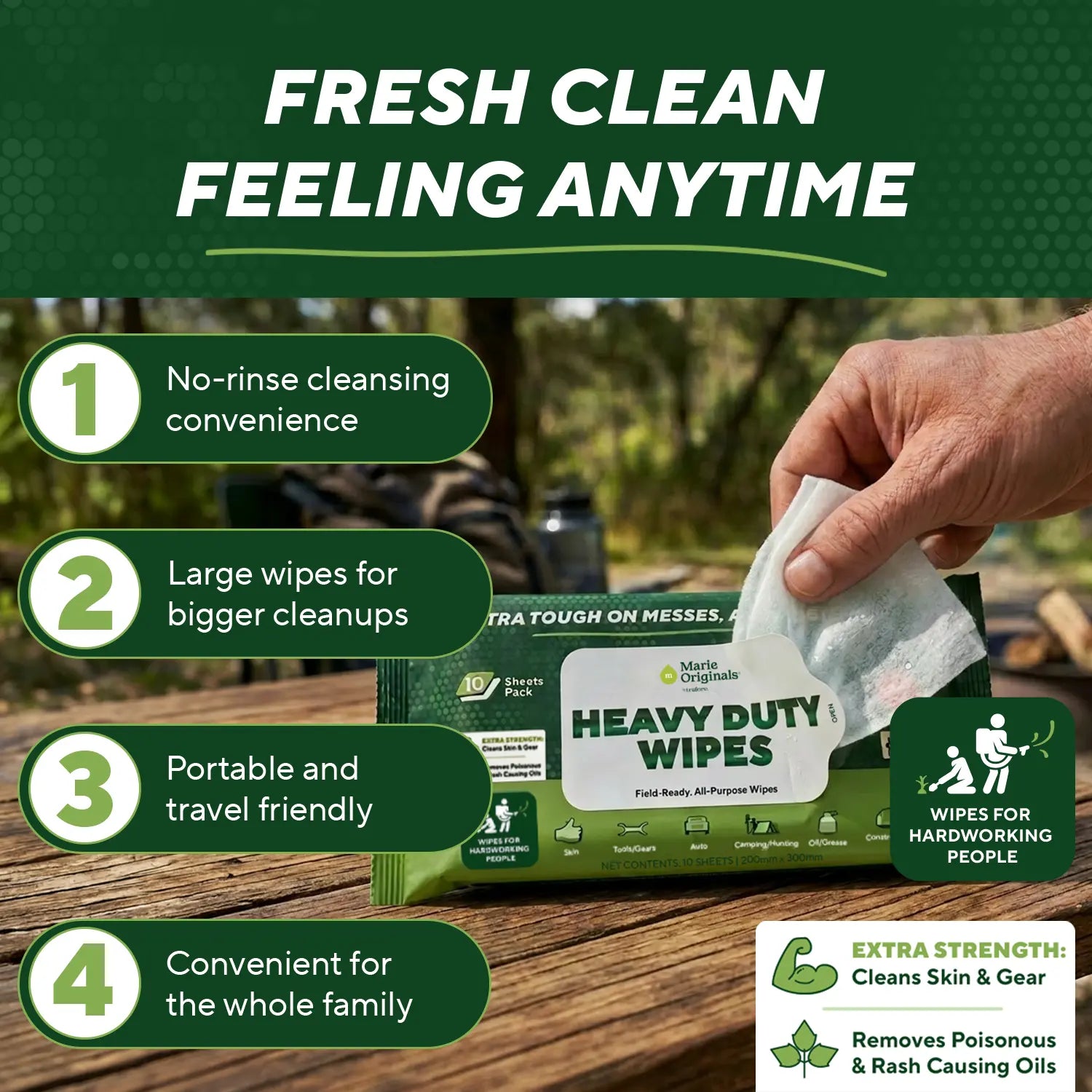 Heavy Duty Outdoor Wipes