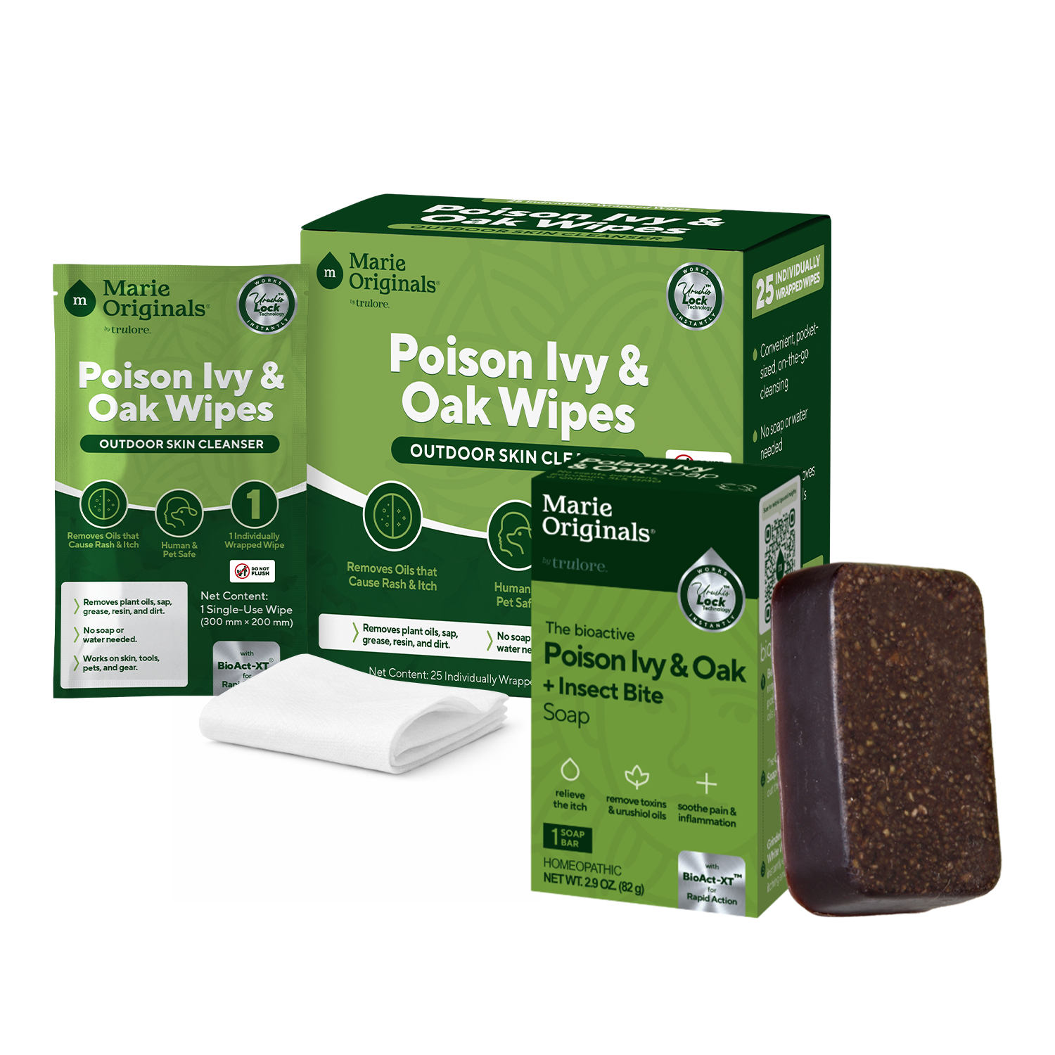 Poison Ivy & Oak Wipes + Soap Bundle
