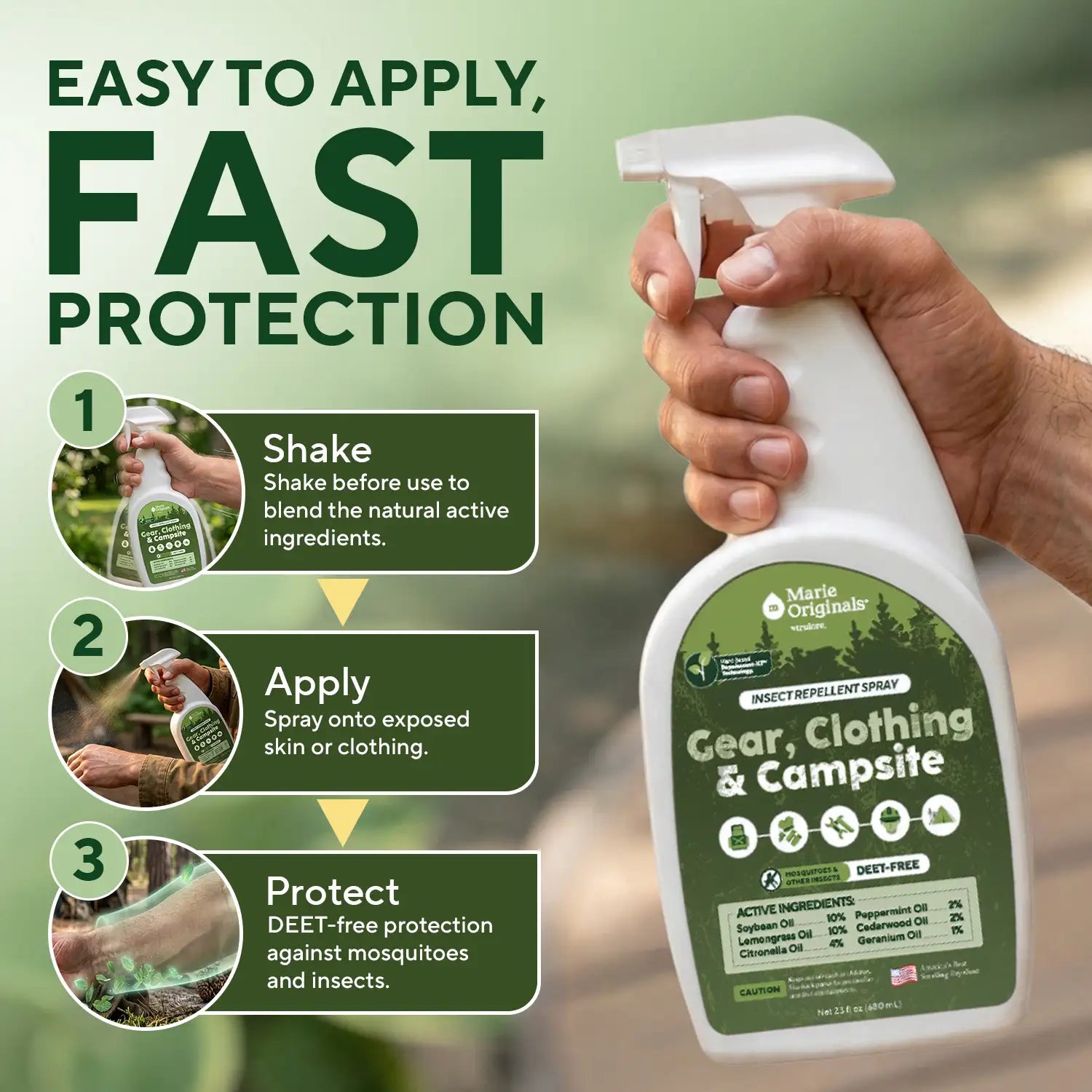 Gear, Clothing & Campsite Insect Repellent Spray 23oz