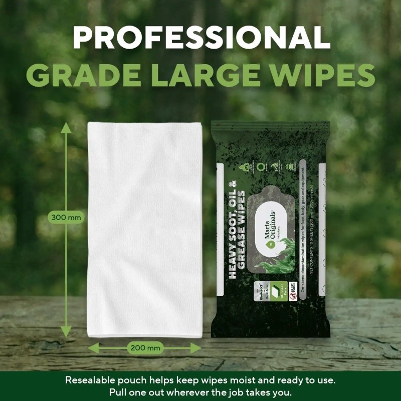 Heavy Soot, Oil, Grease & Poison Ivy Decon WipesMarie Originals